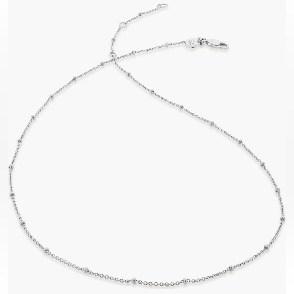 Monica Vinader NEW 16” Fine Bead station necklace